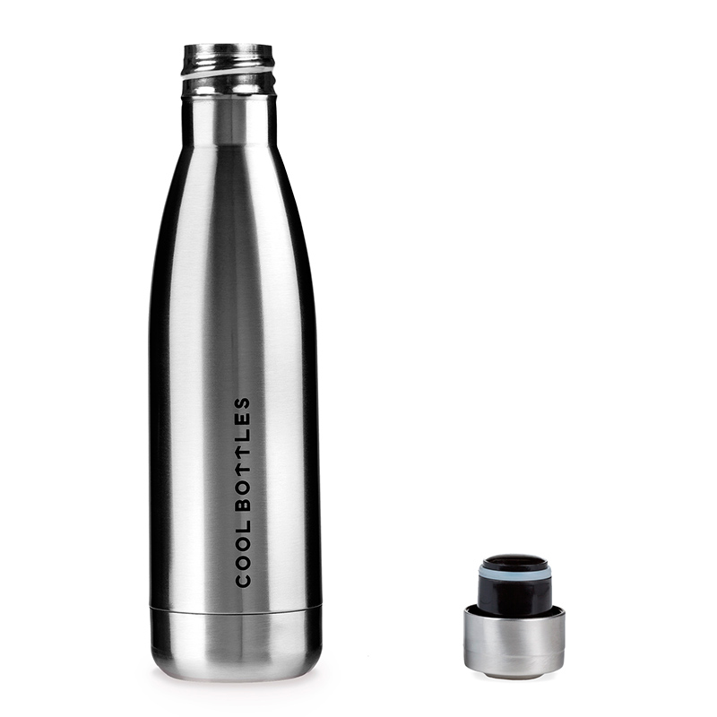Botella de acero inoxidable Metallic Silver
